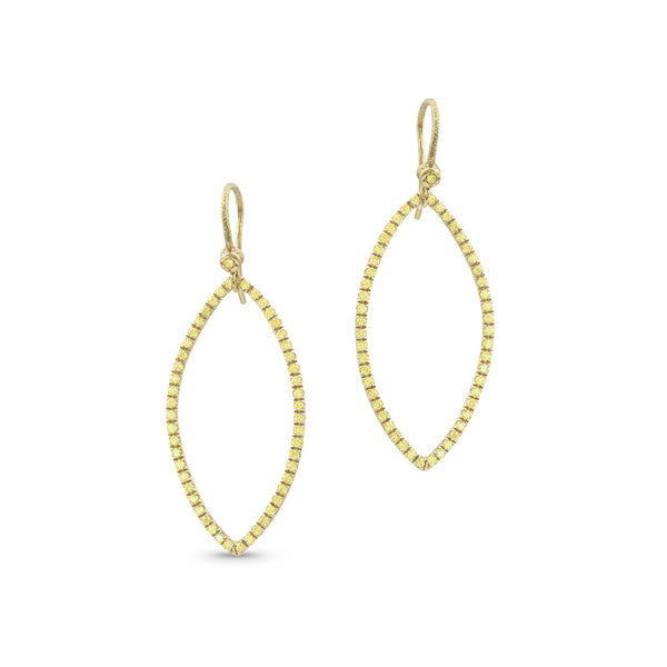 marquise open halo earring, in yellow diamonds + yellow gold<br>a best-selling style! <span class='visuallyhidden'>Call or text 323-404-2959 if you need shopping assistance.</span>